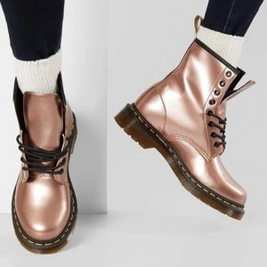 Rose gold dr martens